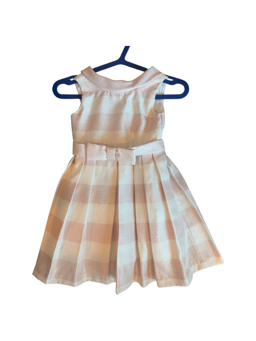 A Pink Sleeveless Dresses from Abel & Lula in size 6T for girl. (Front View)