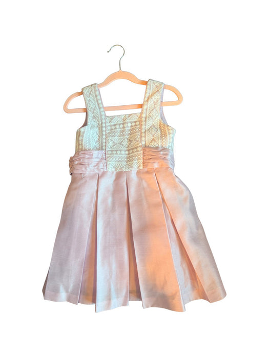 A Pink Sleeveless Dresses from Abel & Lula in size 7Y for girl. (Front View)