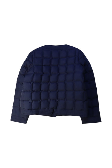 A Navy Puffer/Quilted Jackets from Crewcuts in size 6T for girl. (Back View)