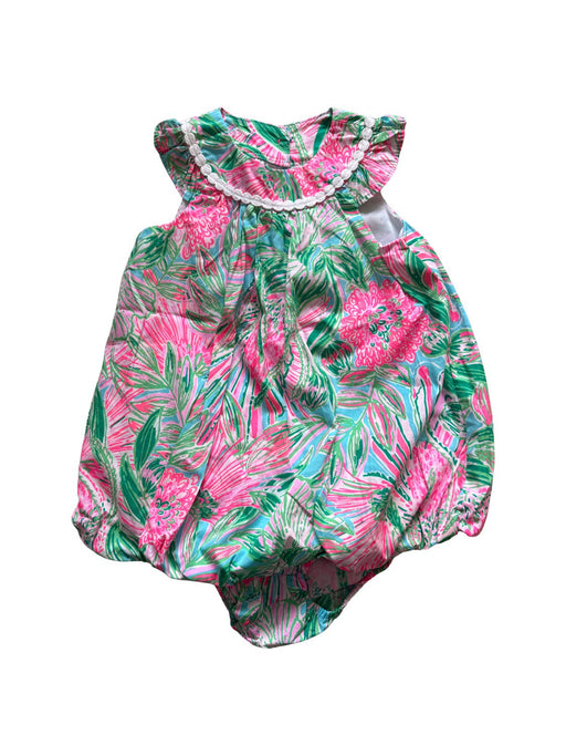 A Pink Sleeveless Dresses from Lilly Pulitzer in size 18-24M for girl. (Front View)