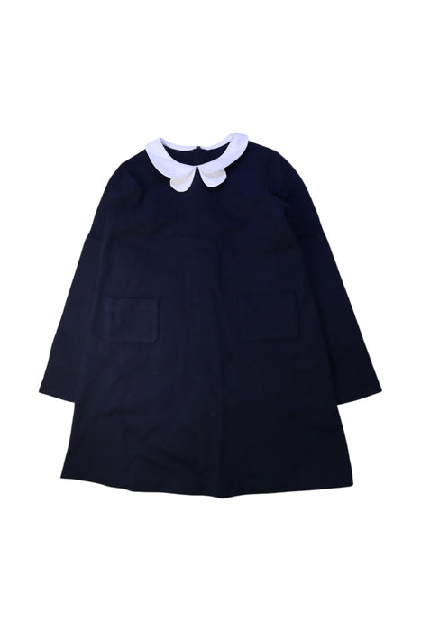 A Navy Long Sleeve Dresses from Jacadi in size 12Y for girl. (Front View)