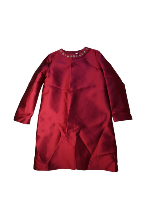 A Red Long Sleeve Dresses from Il Gufo in size 10Y for girl. (Front View)