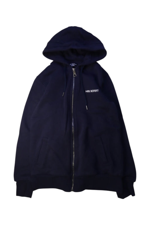 A Navy Hooded Sweatshirts from Neil Barrett Kids in size 12Y for boy. (Front View)