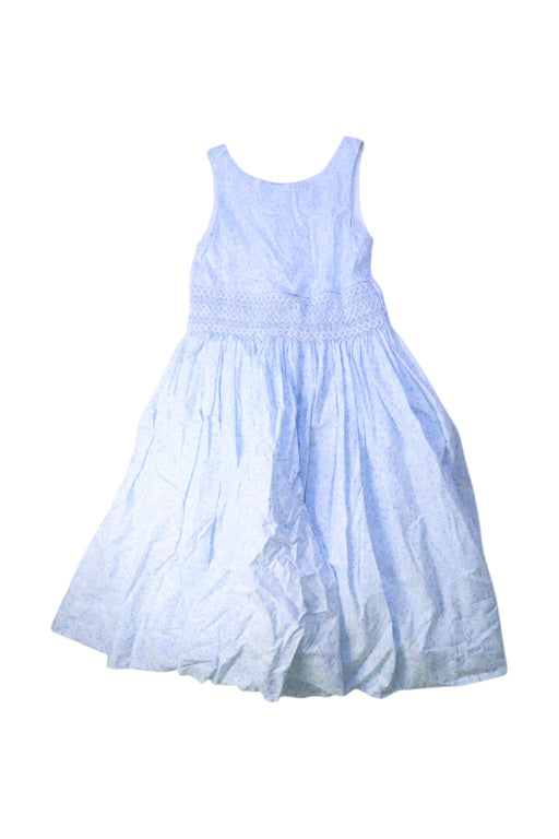 A Blue Sleeveless Dresses from Polo Ralph Lauren in size 10Y for girl. (Front View)