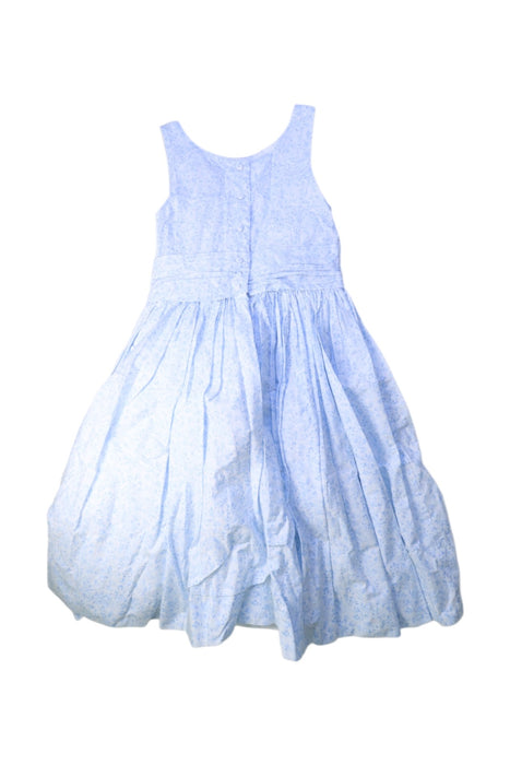 A Blue Sleeveless Dresses from Polo Ralph Lauren in size 10Y for girl. (Back View)