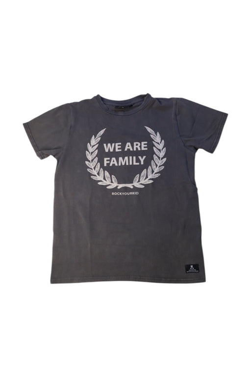A Grey Short Sleeve T Shirts from Rock Your Kid in size 10Y for girl. (Front View)