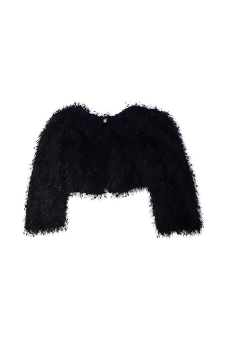 A Black Cardigans from Monnalisa in size 12Y for girl. (Back View)
