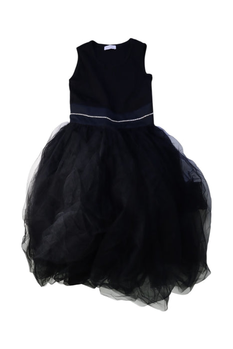 A Black Sleeveless Dresses from Monnalisa in size 12Y for girl. (Front View)