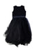 A Black Sleeveless Dresses from Monnalisa in size 12Y for girl. (Back View)