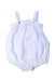 A Blue Sleeveless Rompers from Seed in size 12-18M for girl. (Front View)