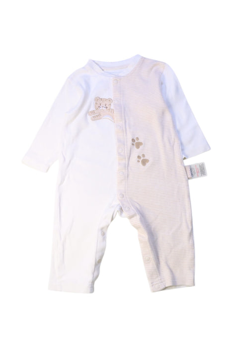 A White Onesies from Natures Purest in size 3-6M for neutral. (Front View)