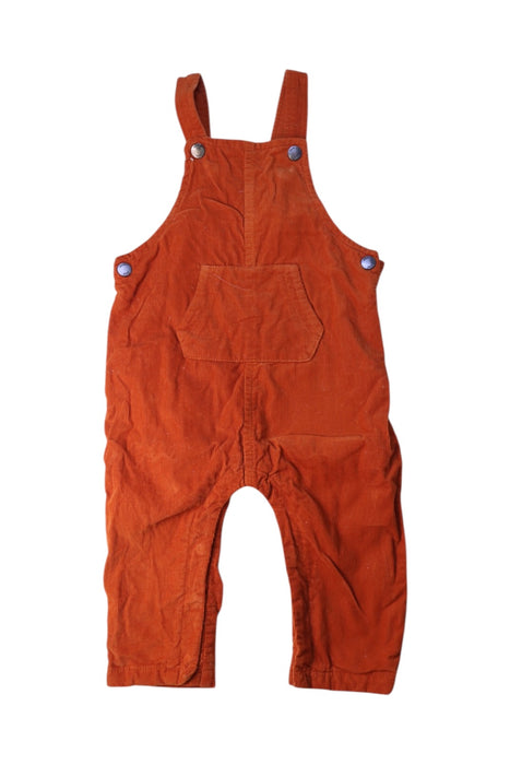 A Orange Long Overalls from Seed in size 6-12M for boy. (Front View)