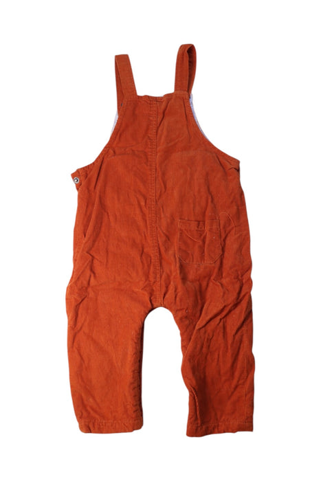 A Orange Long Overalls from Seed in size 6-12M for boy. (Back View)