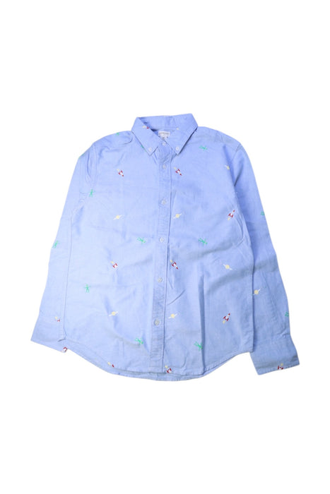 A Blue Long Sleeve Shirts from Crewcuts in size 12Y for boy. (Front View)