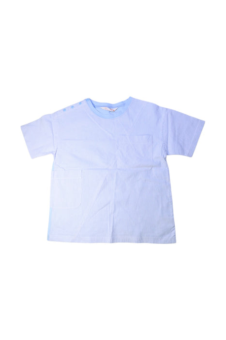 A Blue Short Sleeve T Shirts from As Know As Ponpoko in size 10Y for boy. (Front View)