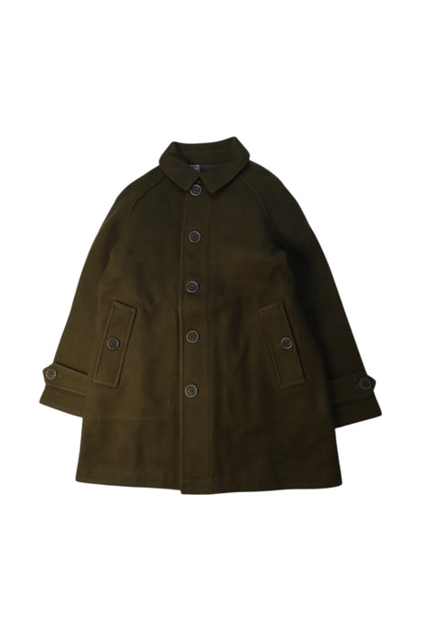 A Green Coats from Burberry in size 8Y for boy. (Front View)