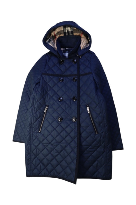 A Navy Puffer/Quilted Coats & Outerwear from Burberry in size 10Y for girl. (Front View)