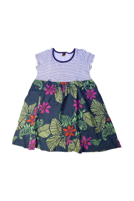 A Multicolour Short Sleeve Dresses from Tea in size 6T for girl. (Front View)