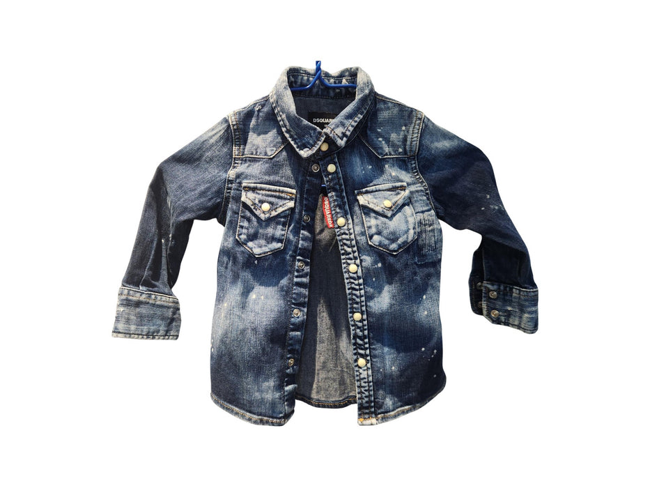 A Blue Long Sleeve Shirts from DSquared2 in size 12-18M for neutral. (Front View)