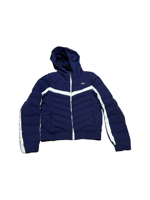 A Navy Ski Jackets from KJUS in size 14Y for girl. (Front View)