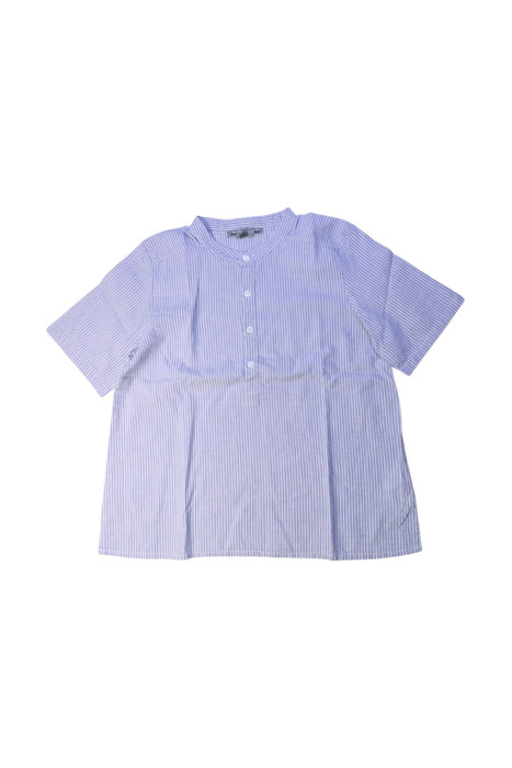 A Blue Short Sleeve Shirts from Bonpoint in size 10Y for boy. (Front View)