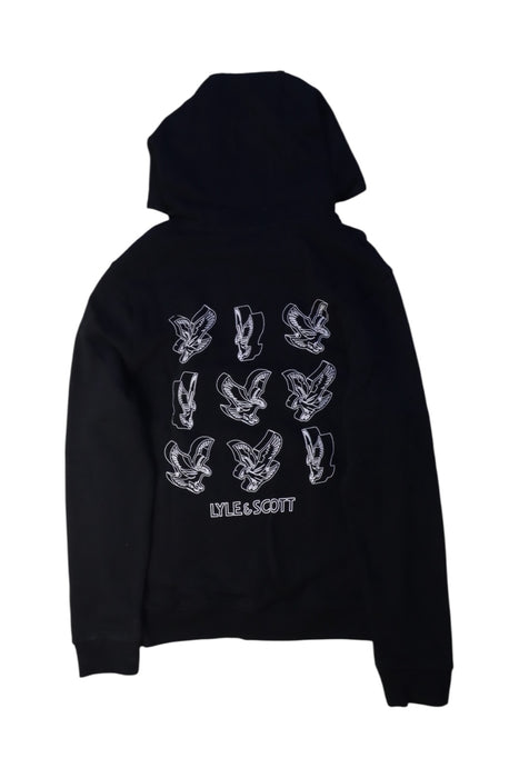 A Black Hooded Sweatshirts from Lyle & Scott in size 9Y for boy. (Back View)