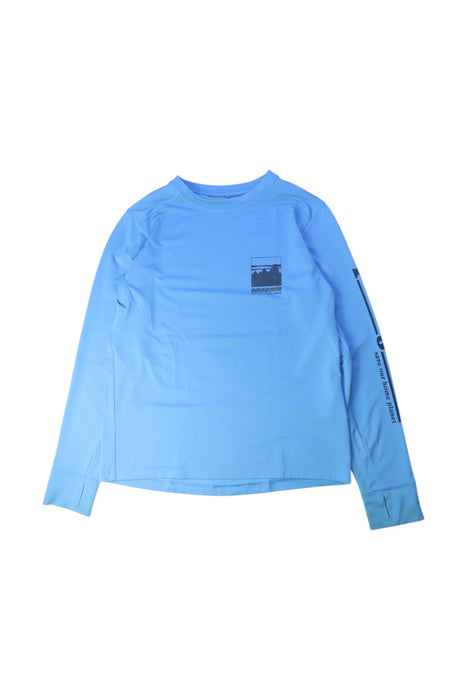 A Blue Long Sleeve T Shirts from Patagonia in size 10Y for boy. (Front View)