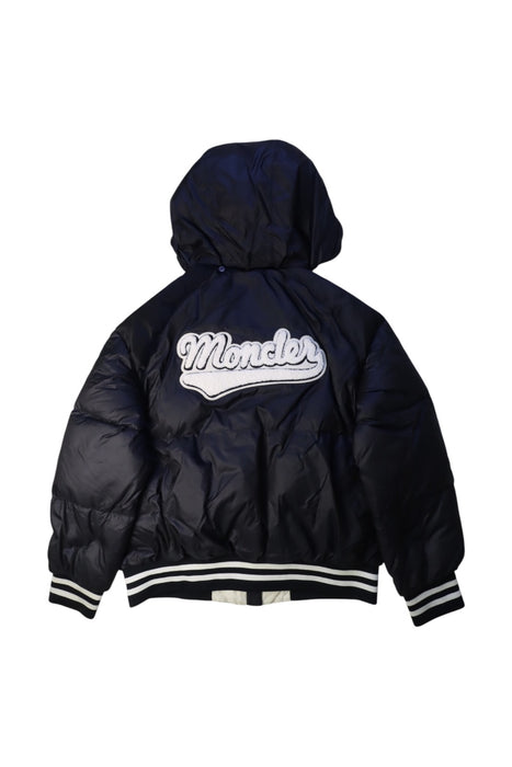 A Navy Puffer/Quilted Jackets from Moncler in size 10Y for boy. (Back View)