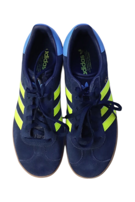 A Navy Sneakers from Adidas in size 11Y for boy. (Back View)