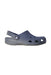 A Blue Slip Ons from Crocs in size 7Y for boy. (Front View)