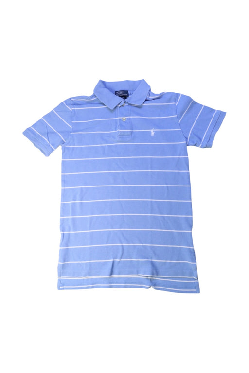 A Blue Short Sleeve Polos from Polo Ralph Lauren in size 12Y for boy. (Front View)