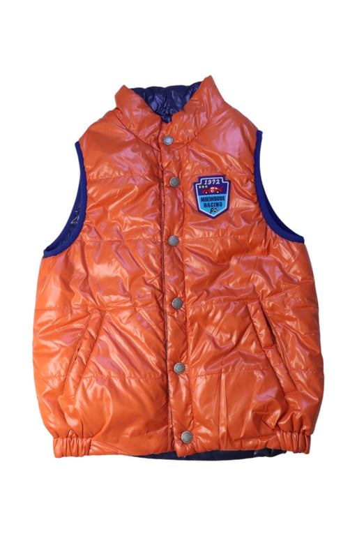A Orange Outerwear Vests from Miki House in size 12Y for neutral. (Front View)