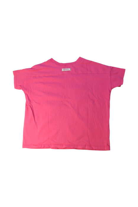 A Pink Short Sleeve T Shirts from Gucci in size 6T for girl. (Back View)
