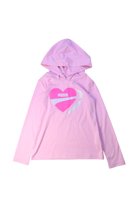 A Pink Long Sleeve Tops from Puma in size 5T for girl. (Front View)