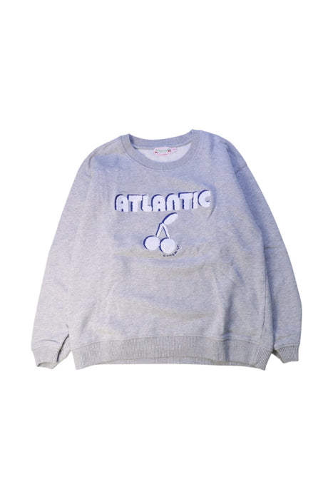 A Grey Crewneck Sweatshirts from Bonpoint in size 12Y for girl. (Front View)