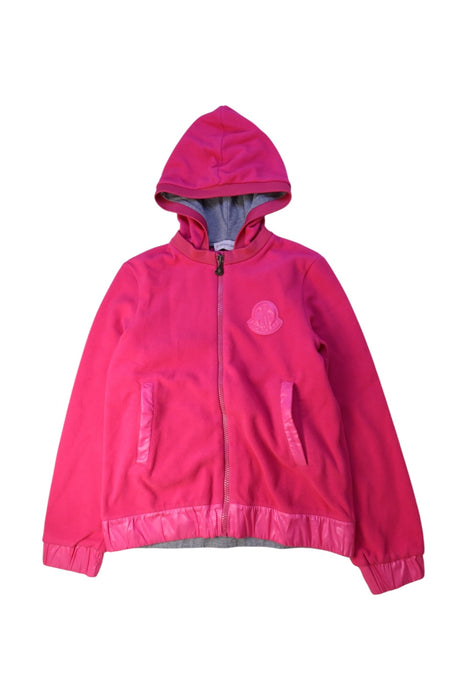 A Pink Hooded Sweatshirts from Moncler in size 12Y for girl. (Front View)