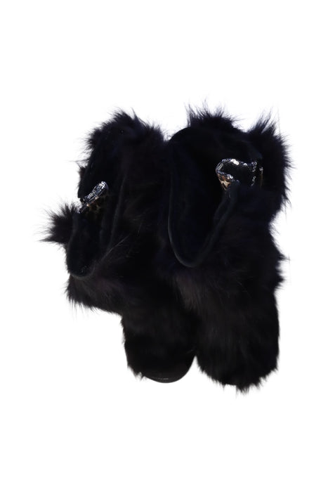 A Black Winter Boots from Diavolezza in size 11Y for girl. (Back View)