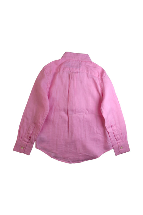 A Pink Long Sleeve Shirts from Ralph Lauren in size 4T for boy. (Back View)