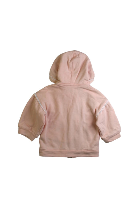 A Pink Zippered Sweatshirts from Chloe in size 6-12M for girl. (Back View)