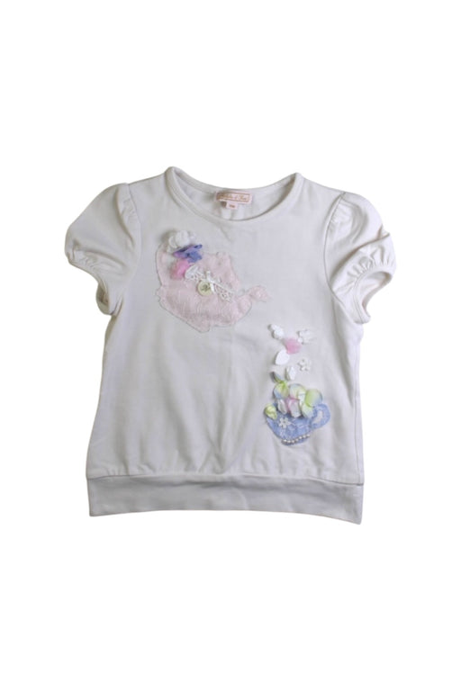 A White Short Sleeve Tops from Nicholas & Bears in size 12-18M for girl. (Front View)