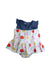 A Multicolour Sleeveless Rompers from Mides in size 3-6M for girl. (Front View)