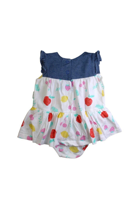 A Multicolour Sleeveless Rompers from Mides in size 3-6M for girl. (Back View)