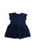 A Navy Short Sleeve Dresses from Petit Bateau in size 12-18M for girl. (Back View)