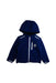 A Blue Lightweight Jackets from Jacadi in size 4T for boy. (Front View)