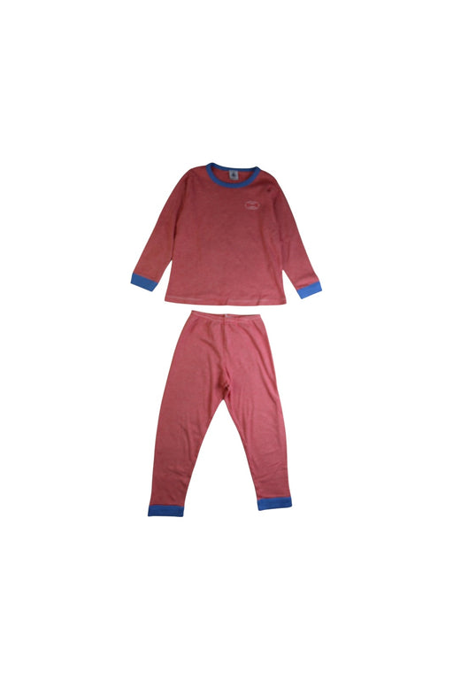A Pink Pyjama Sets from Petit Bateau in size 5T for boy. (Front View)