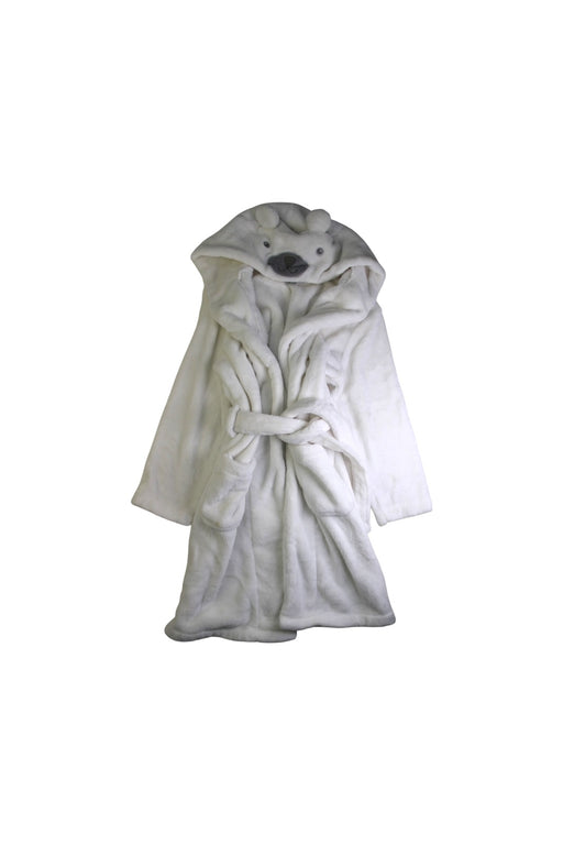 A White Sleepwear Bathrobes from Pottery Barn in size 8Y for girl. (Front View)