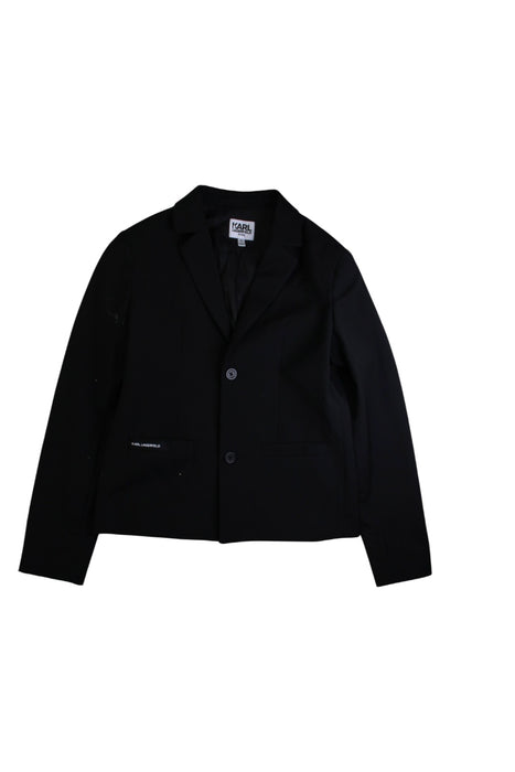 A Black Blazers from Karl Lagerfeld in size 10Y for boy. (Front View)