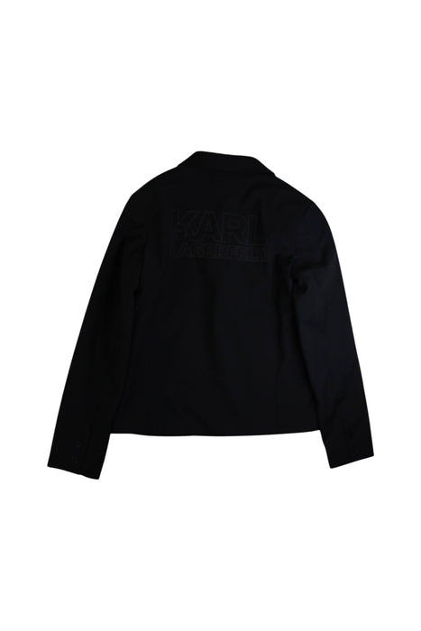 A Black Blazers from Karl Lagerfeld in size 10Y for boy. (Back View)