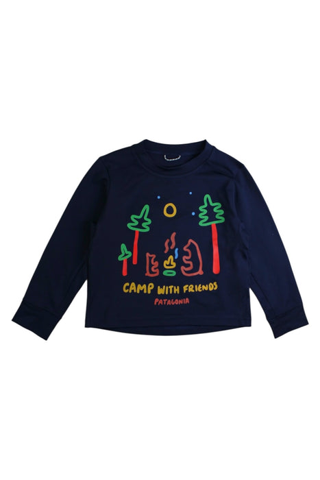 A Navy Long Sleeve T Shirts from Patagonia in size 2T for boy. (Front View)