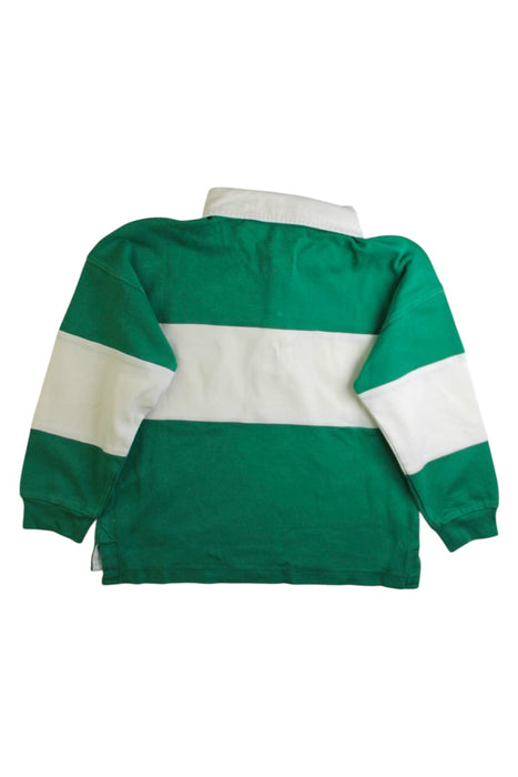 A Green Long Sleeve Polos from Mini Rodini in size 4T for boy. (Back View)